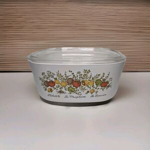 RARE Vintage Corning Ware 1960-70  5Qt La Marjolaine Spice Of Life A-120 w/lid.